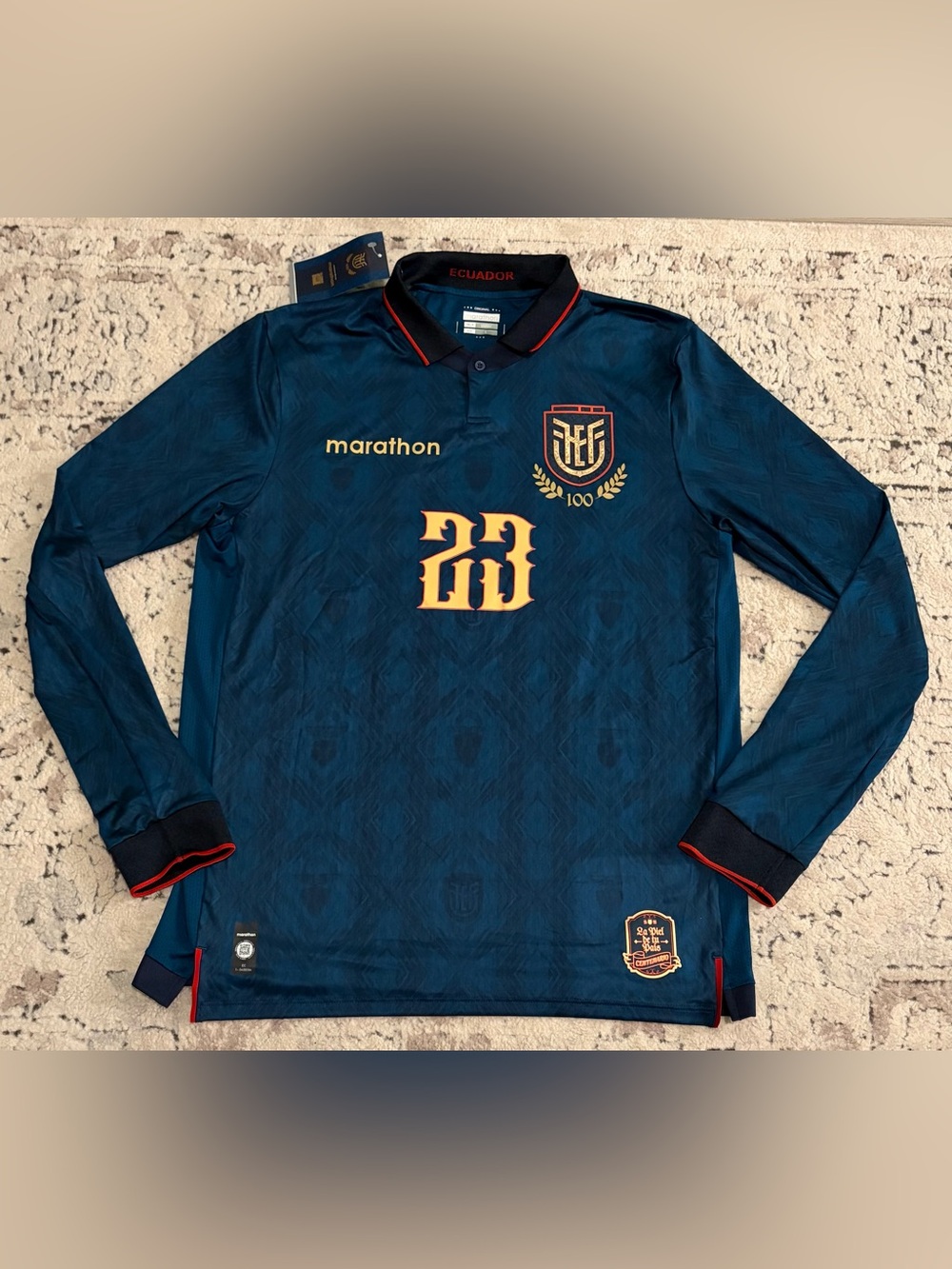 Marathon Authentic Ecuador 100 Years Edition Moises Caicedo #23 Jersey Men’s L - Picture 1 of 8